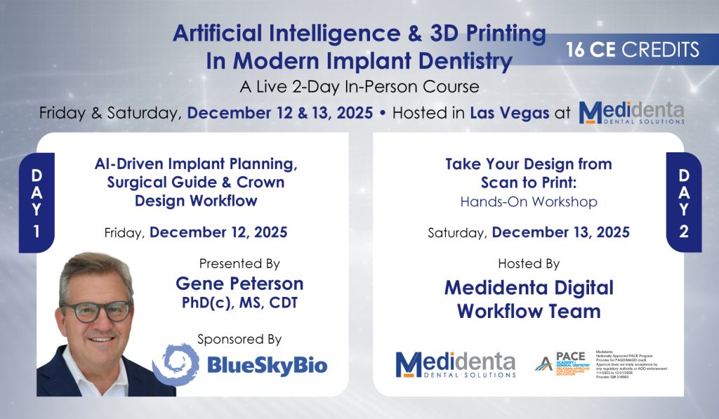 Nifty Medidenta - Education - Live Course - Artificial Intelligence & 3D Printing In Modern Implant Dentistry