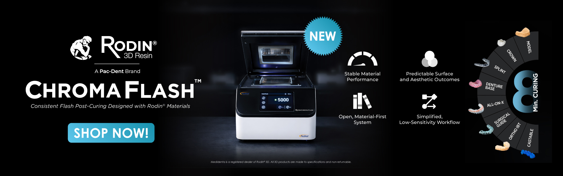 Medidenta - 3D Printing - Curing - Rodin Chroma Flash - Desktop Banner - 02